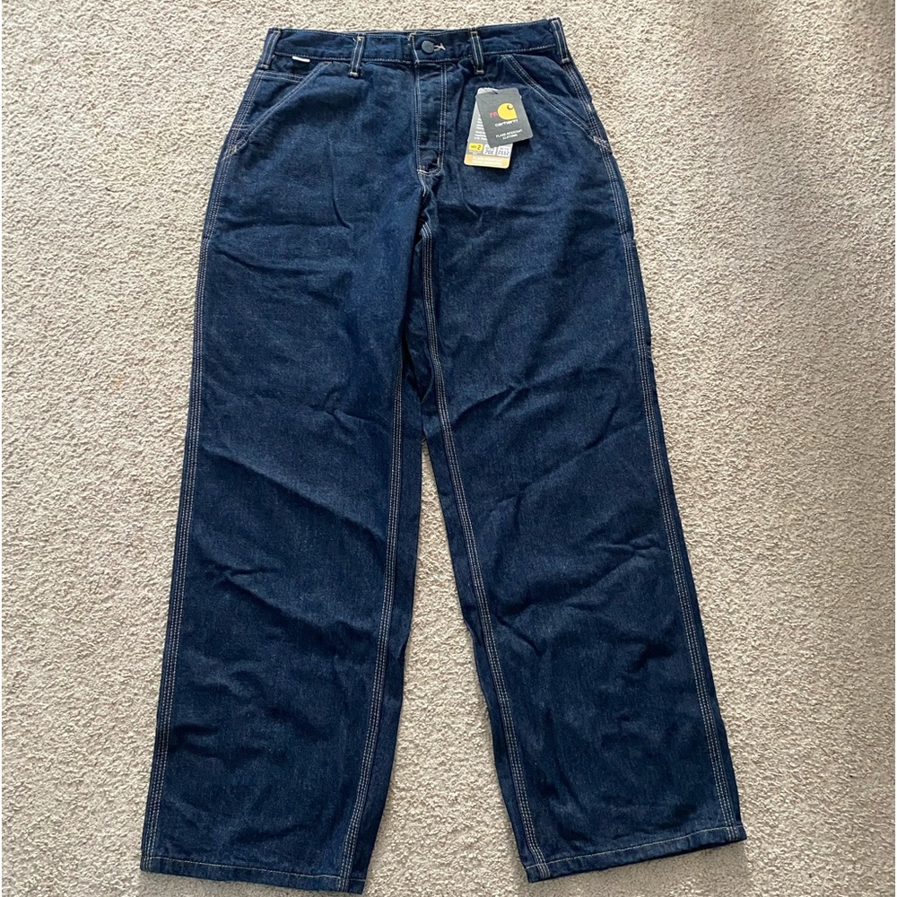 Men flame-Resistant Denim Dungaree carhartt